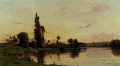 Washerwomen an einem Flussufer Szenen Hippolyte Camille Delpy Landschaft
